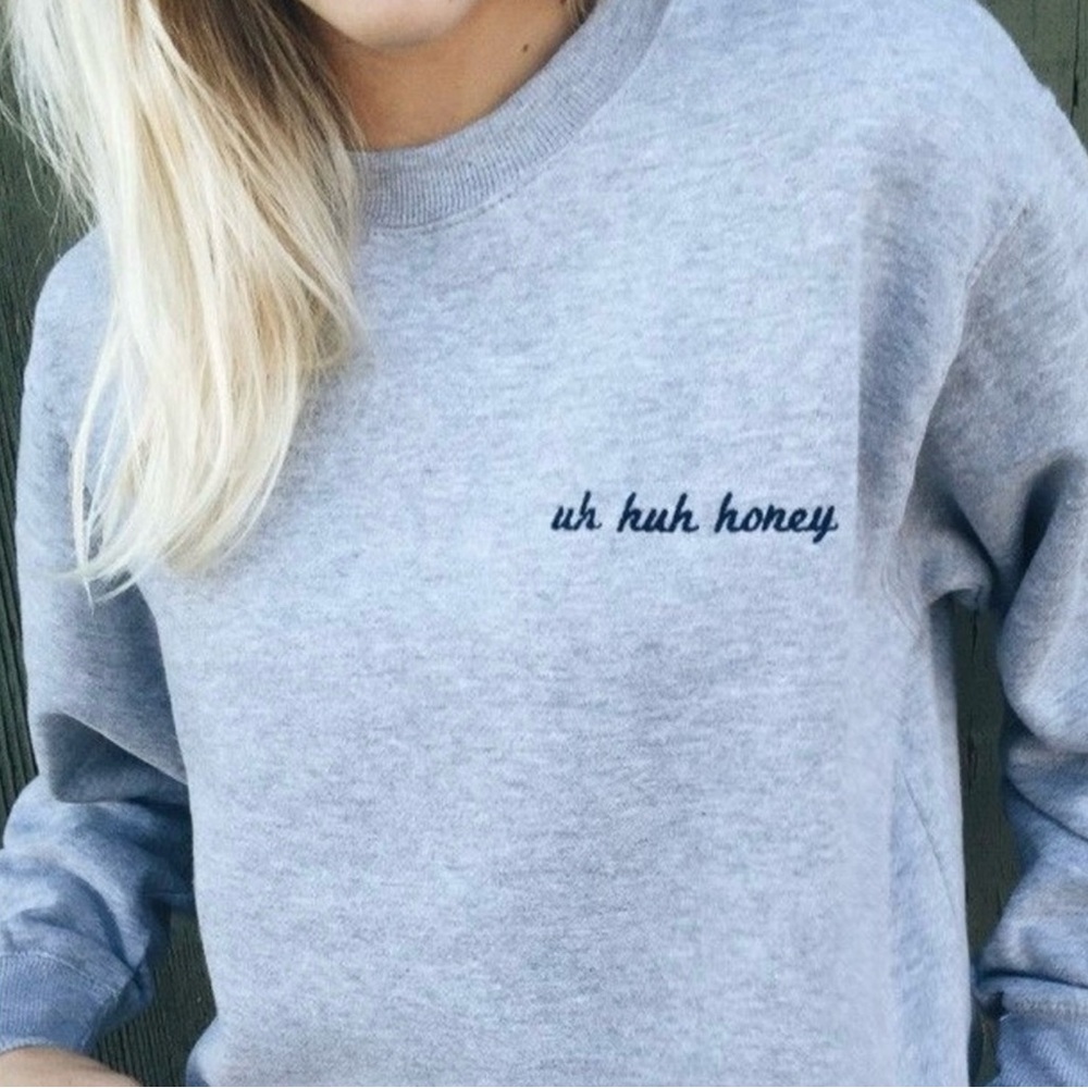Brandy melville uh huh honey crew neck sweater